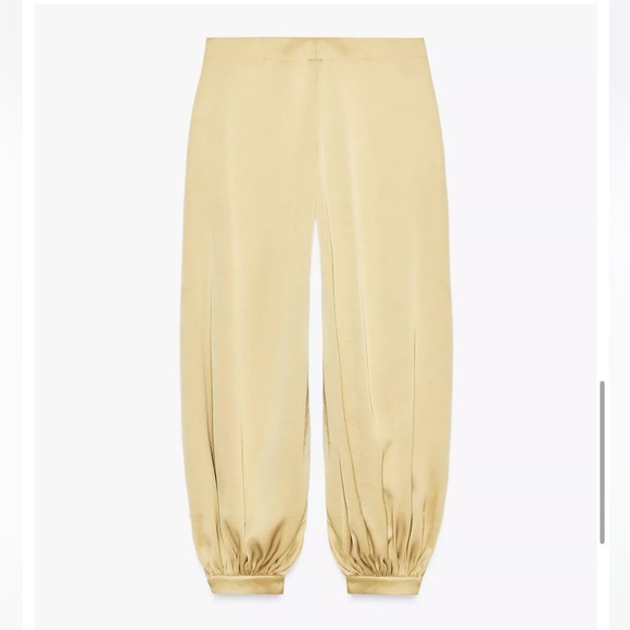 Zara NWT ZW Collection satin balloon pants 8442/352 - Picture 3 of 8